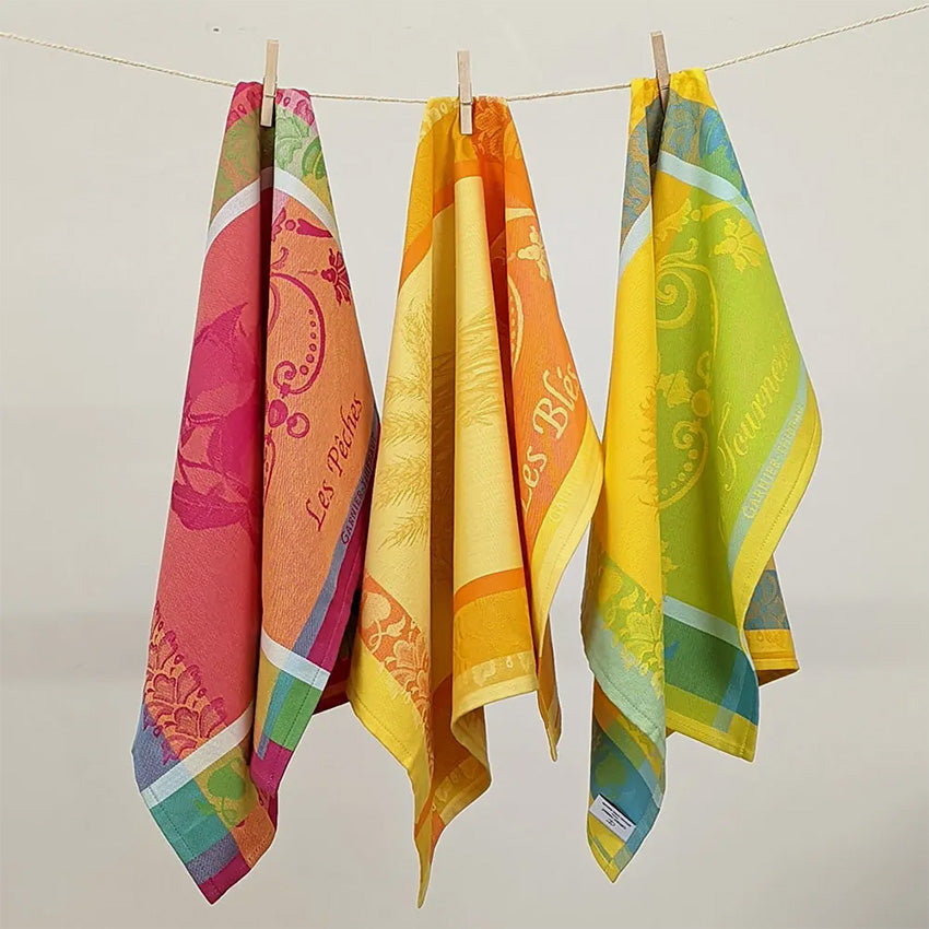 Garnier Thiebaut Le Tournesol Soleil Kitchen Towel - Absorbent & Decorative Dish Towels for Cooking, Baking & Kitchen Decor