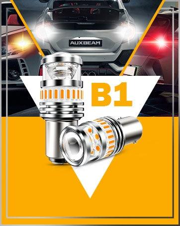 1157 BAY15D LED Turn Signal Light Bulbs - 11W 4000LM 3500K Amber B1 Series (2 Pack) | Front/Rear/Side Marker Lights for Cars, Trucks, SUVs & Motorcycles - Durable & Bright Replacement Bulbs