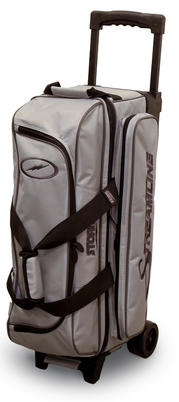 Storm Streamline 3 Ball Silver/Black Roller Bowling Bag - Durable Bowling Accessory for League Play & Tournament Travel - Perfect for Bowling Enthusiasts & Pro Players