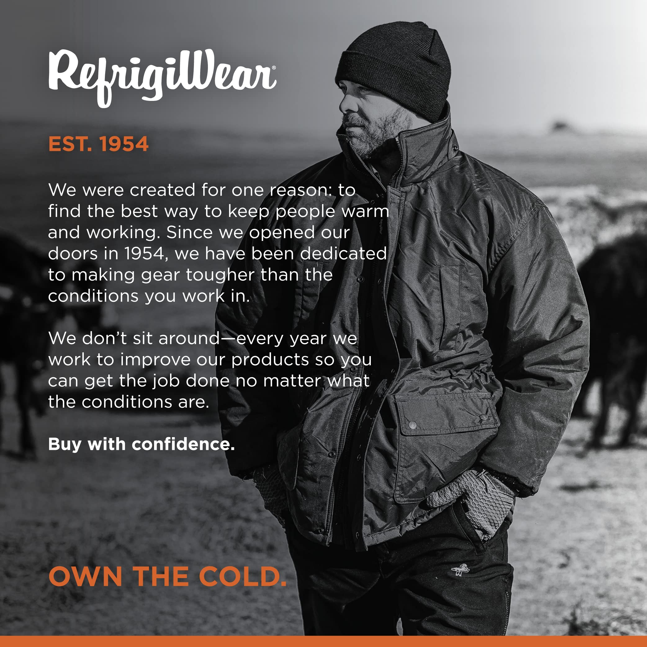 RefrigiWear ChillBreaker Lightweight Insulated Parka Jacket for Men & Women - Waterproof Winter Work Coat for Outdoor Jobs, Hunting & Cold Weather Activities