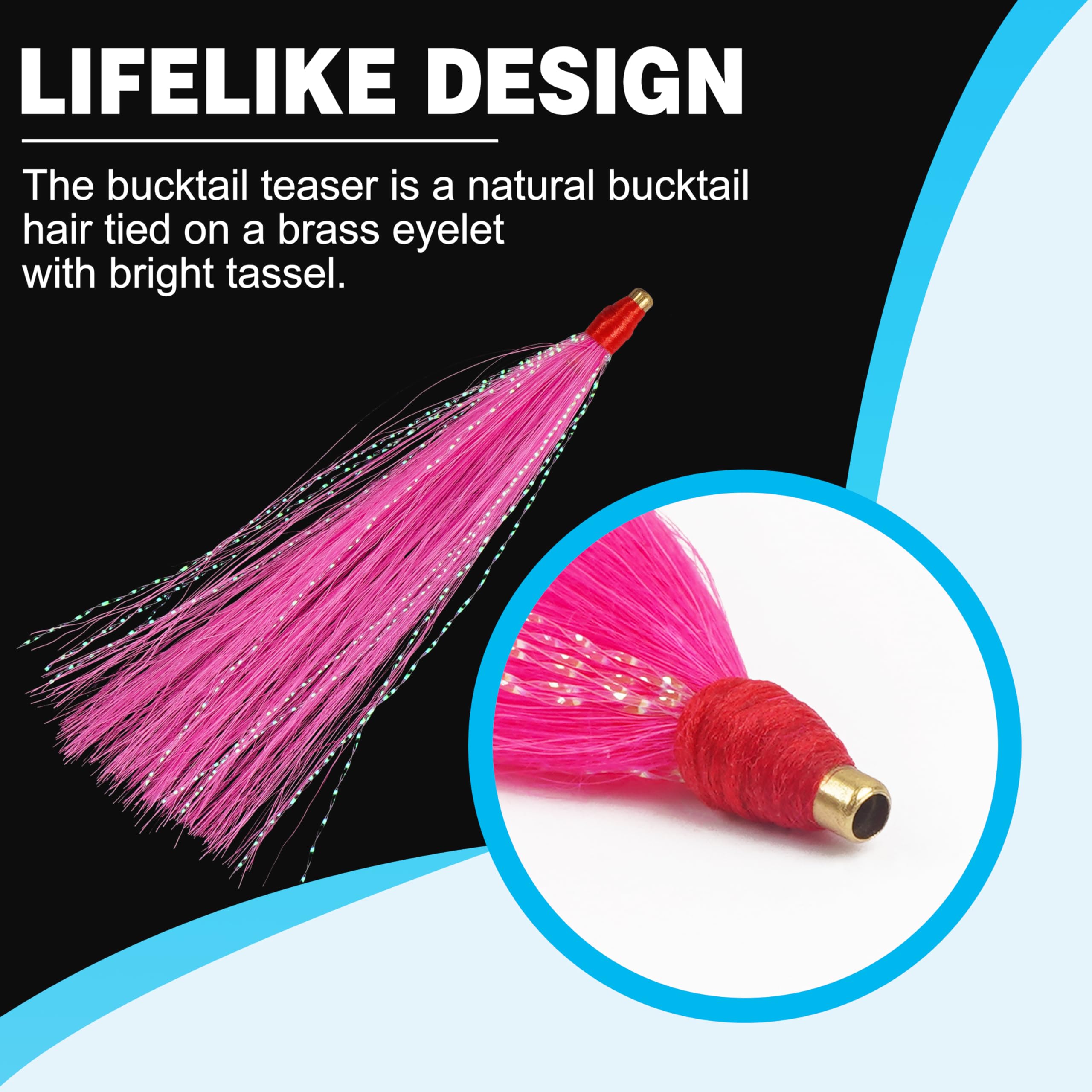 12pcs Copper Tube Bucktail Flash Skirts Kit - Saltwater Fishing Teasers for Flounder Rig, Plugs & Lures | Perfect for Offshore, Inshore & Deep Sea Fishing