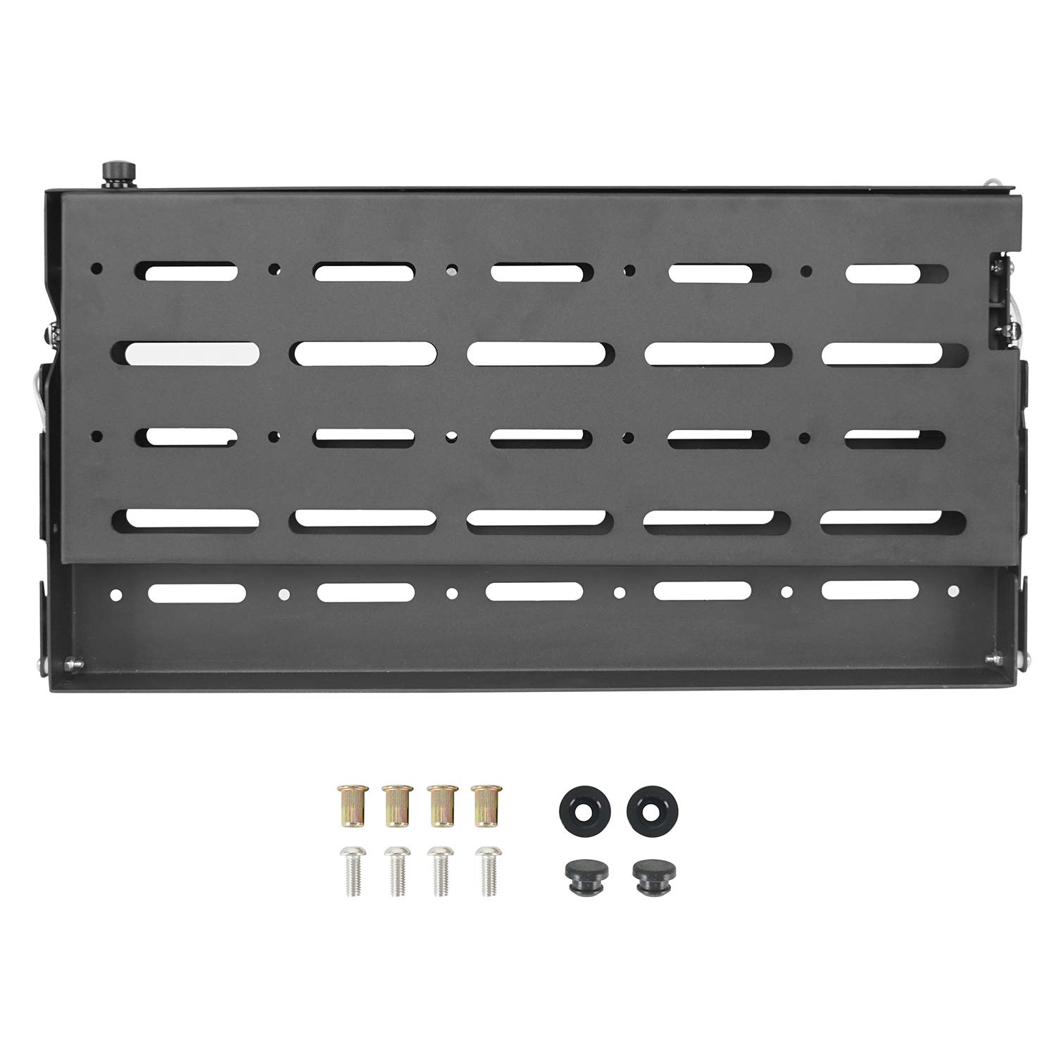 Hooke Road Wrangler JK Tailgate Table - Heavy Duty Camping Cargo Shelf & Storage Rack for Jeep Wrangler JK 2007-2018 (Upgraded Extended Version) | Perfect for Outdoor Adventures, Overlanding & Tailgating Parties
