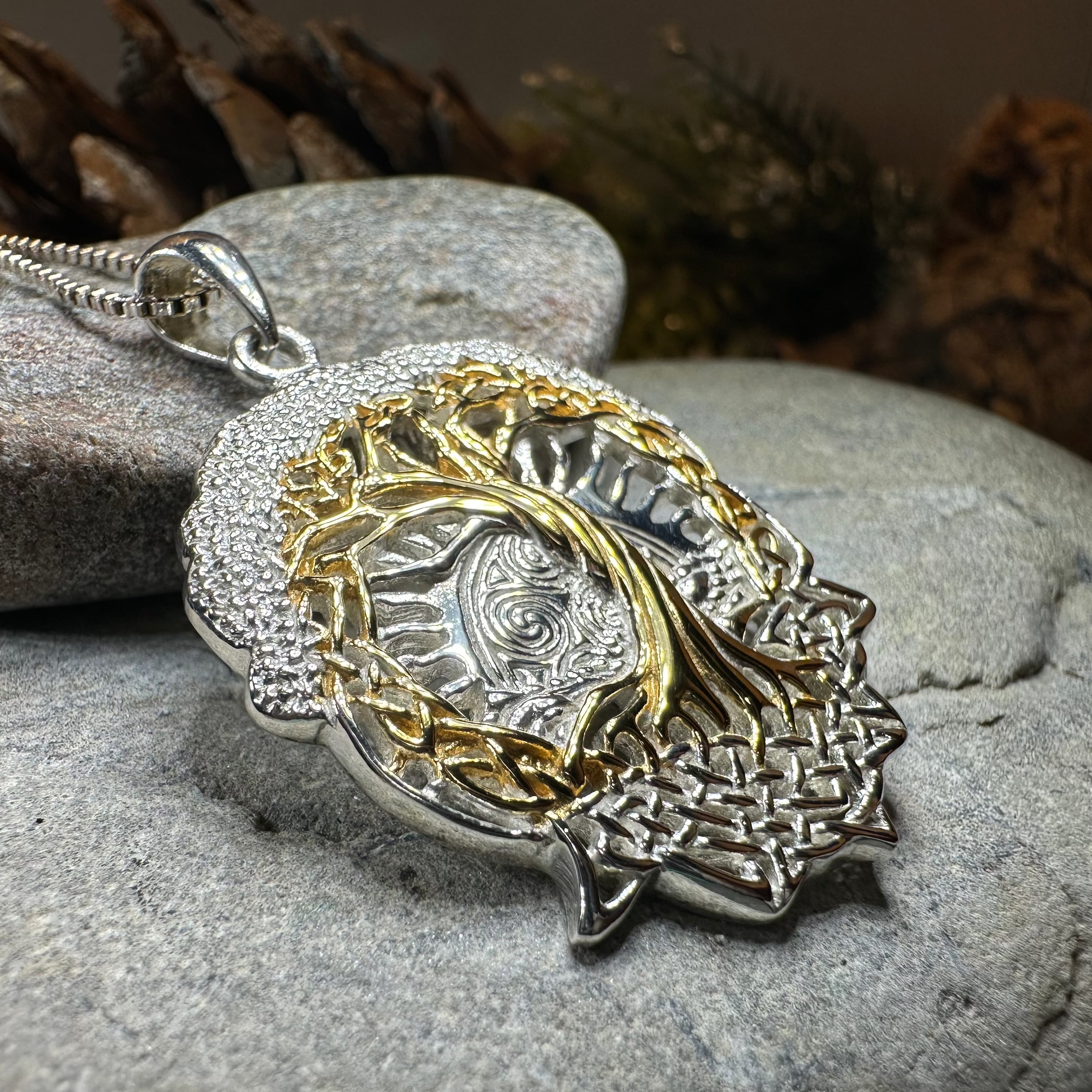 Celtic Dawn Tree of Life Pendant Necklace for Women - Sterling Silver Irish Jewelry Gift for Mom, Sister, Wife - Perfect for Weddings, Anniversaries & Spiritual Occasions