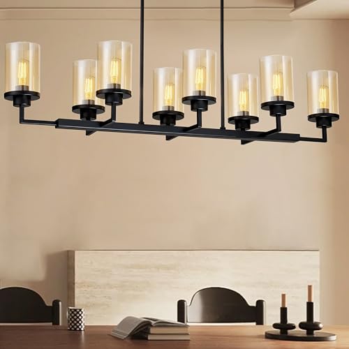 Amber Glass 8 Light