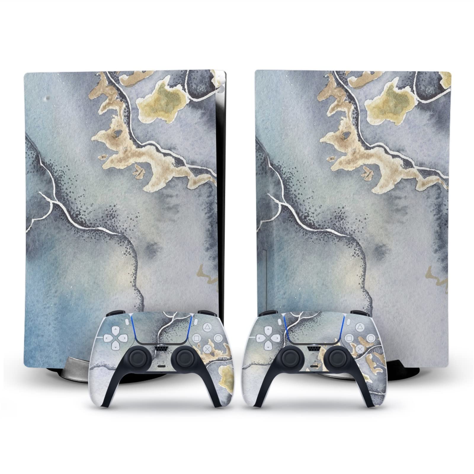 Anime Console Skin Decal for PS5 Disk Edition with 2 Controller Covers - Scratch-Resistant Vinyl Protection, Bubble-Free Application - Perfect for Gaming Setups & Themed Rooms