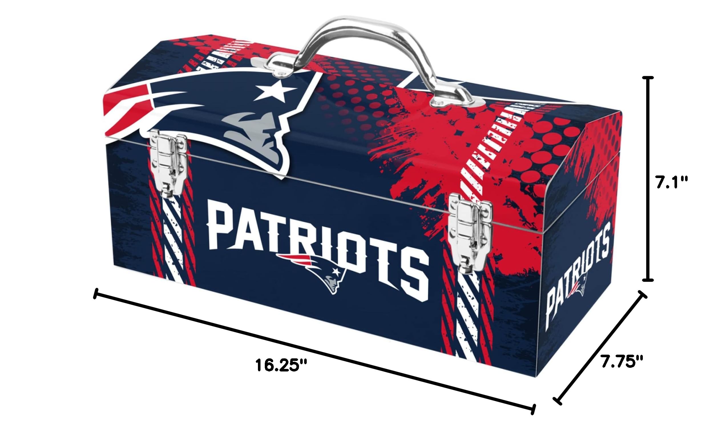 FANMATS NFL Unisex-Adult Tool Box - Durable Storage for Sports Fans | Perfect for Organizing Tools, Collectibles & Tailgating Gear