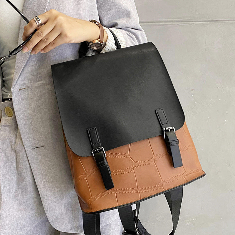Genuine Leather Women's Cowhide Backpack - Stylish & Durable for Work, Travel & Everyday Use