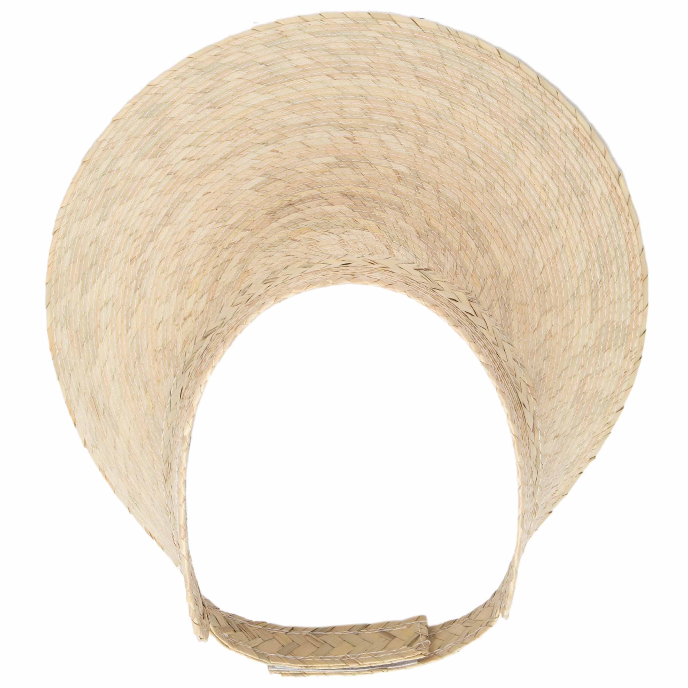 Handwoven Palm Straw Wide Brim Sun Visor Hat - Natural Eco-Friendly Beach Accessory for Women | Perfect for Summer Vacations, Pool Parties and Outdoor Adventures