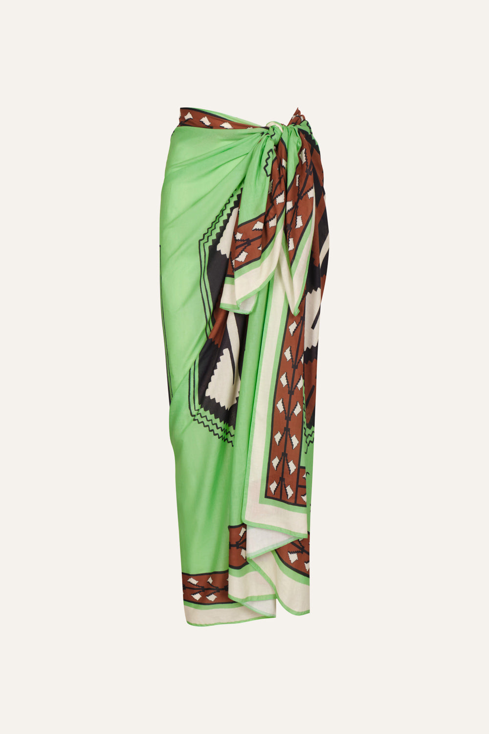 Ayahuasca Pareo - Green Paprika Color, Boho Beach Wrap, Hippie Festival Skirt, Yoga Cover-Up, Tropical Vacation Sarong