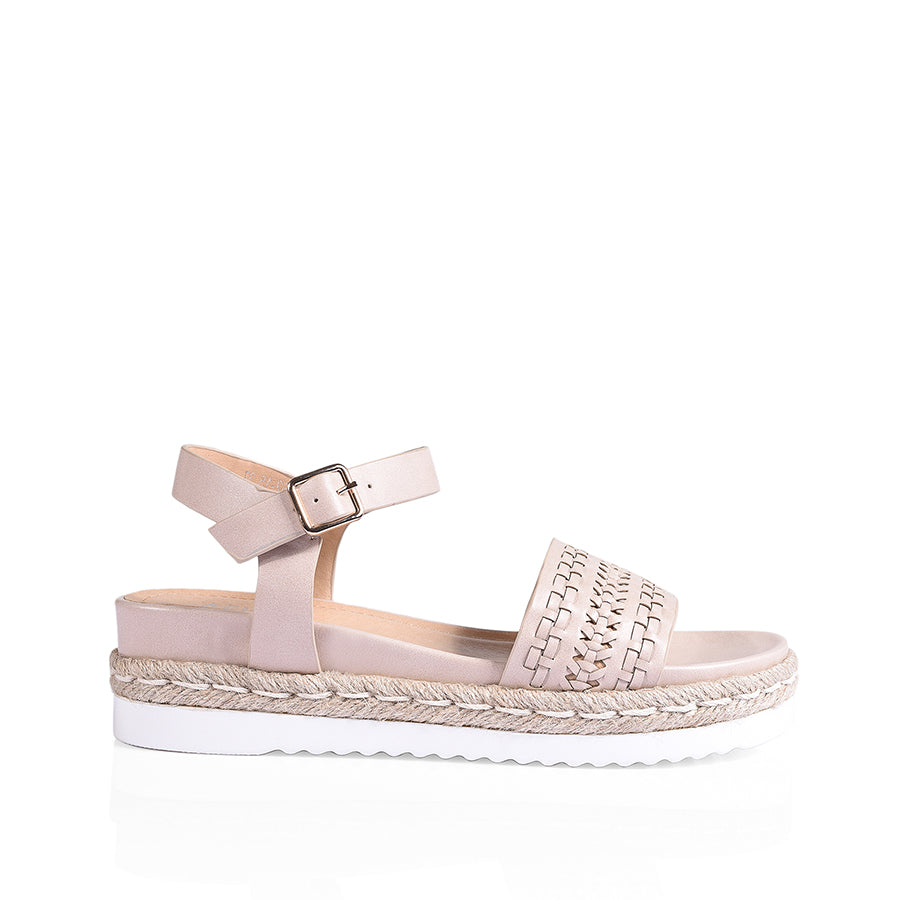 Disco Footbed Sandals for Women - Soft Cushioned Comfort in Blush Pink | Perfect for Beach, Pool, and Summer Vacation Wear