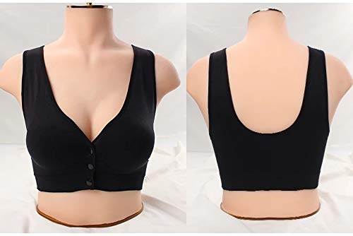 3 Pack Women's Front Close Sports Bras - Seamless Light Support Sleep Underwear, Easy On/Off for Yoga, Workout & Lounge Wear