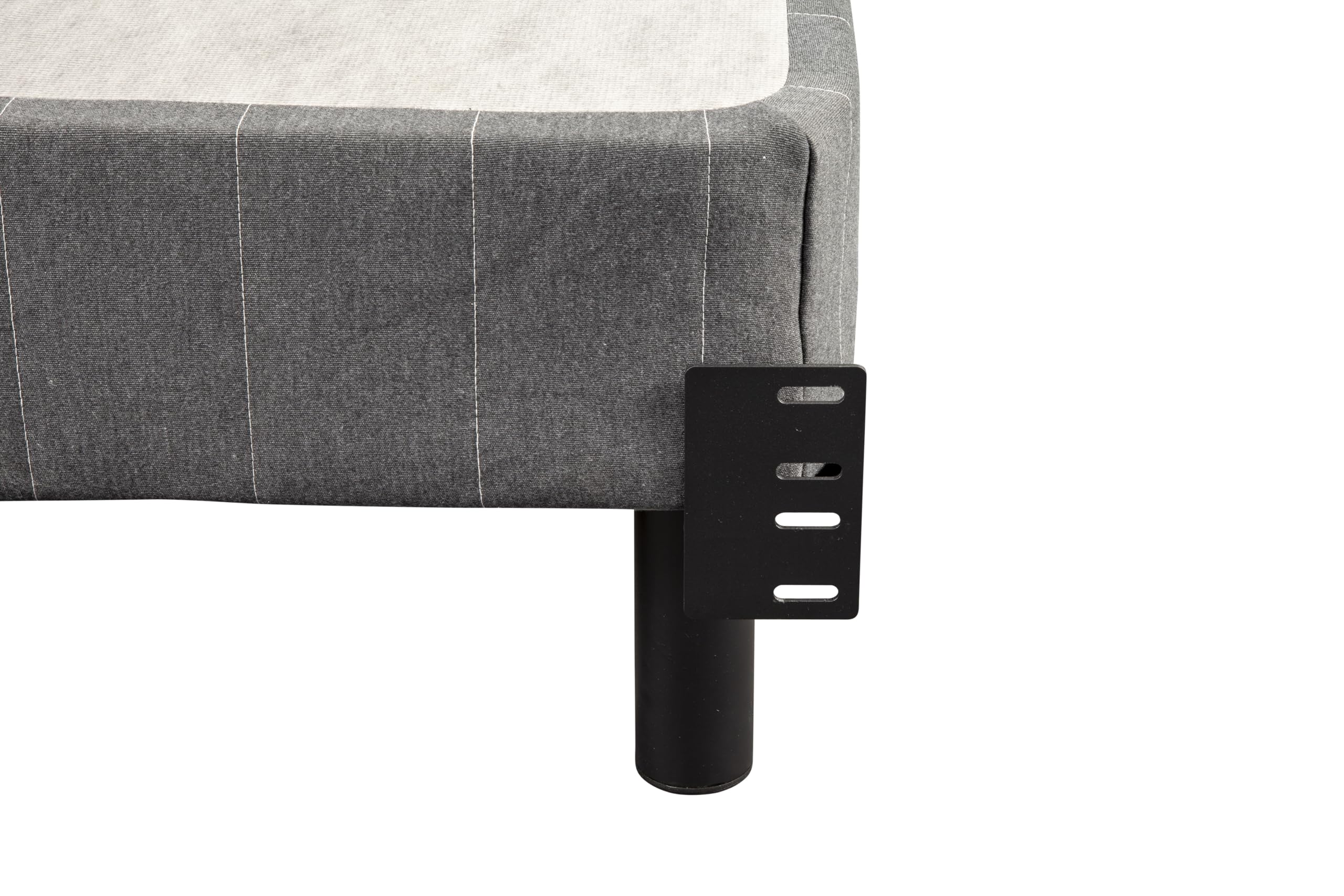Hollywood Bed Frame with Reinforced Base Platform - Queen Size, Gray - Perfect for Modern Bedrooms & Guest Rooms