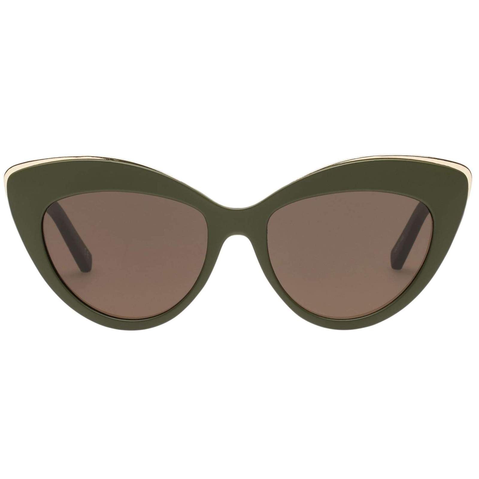 Stylish Matte Khaki Sunglasses for Women & Men - UV Protection Fashion Shades - Perfect for Beach, Driving & Outdoor Activities