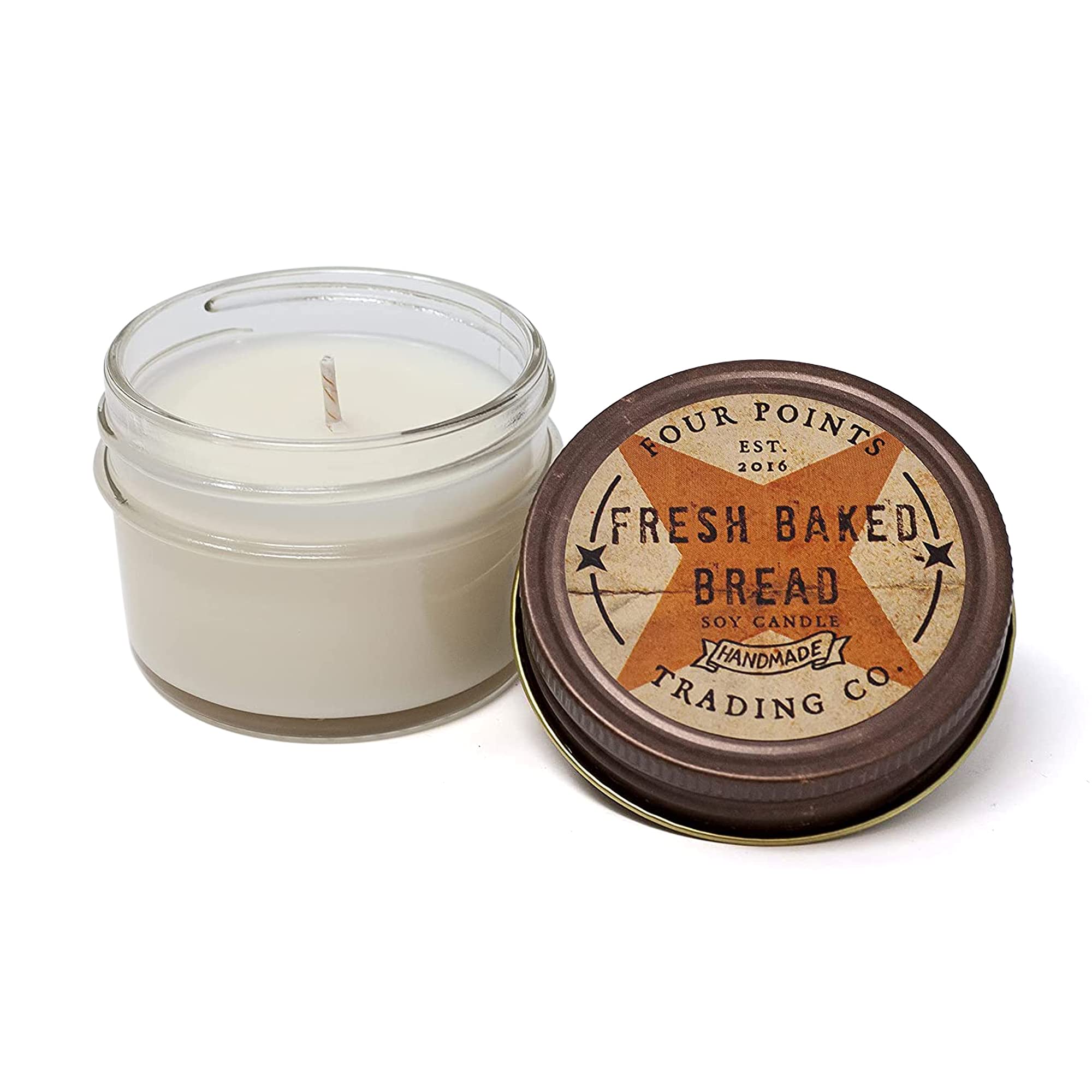 Handmade Soy Wax Candle - Fresh Baked Bread Scent - 4oz Jar Candle for Aromatherapy, Relaxation & Home Decor | Perfect Gift for Birthdays, Weddings, Mothers Day, Teachers & Housewarming | Creates Cozy Atmosphere for Kitchens, Living Rooms & Bedrooms