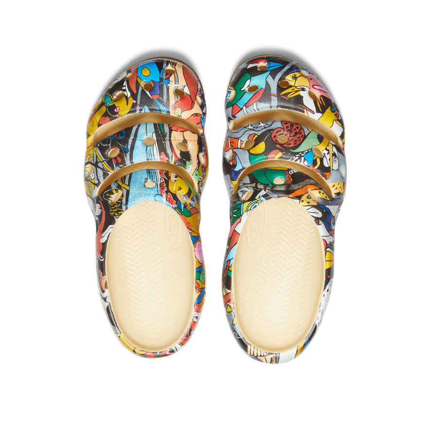 Women's Yogui Arts Clog x ARTPARA FUKAGAWA | Kujira To Nakamatachi - Stylish & Comfortable Japanese-Inspired Slip-On Shoes for Casual Wear, Home, and Outdoor Activities