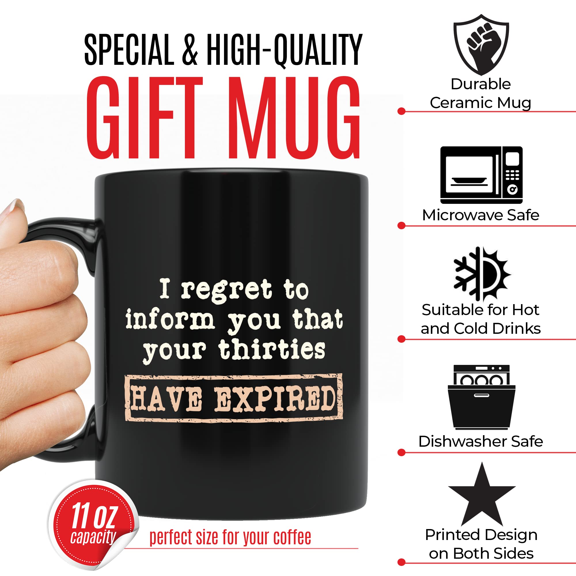 Funny 40th Birthday Mug Gift for Women & Men - Unique 40 Year Old Gag Present - Best 40th Birthday Gift Ideas for Her & Him - Perfect for Office Celebrations, Milestone Parties & Humorous Surprises