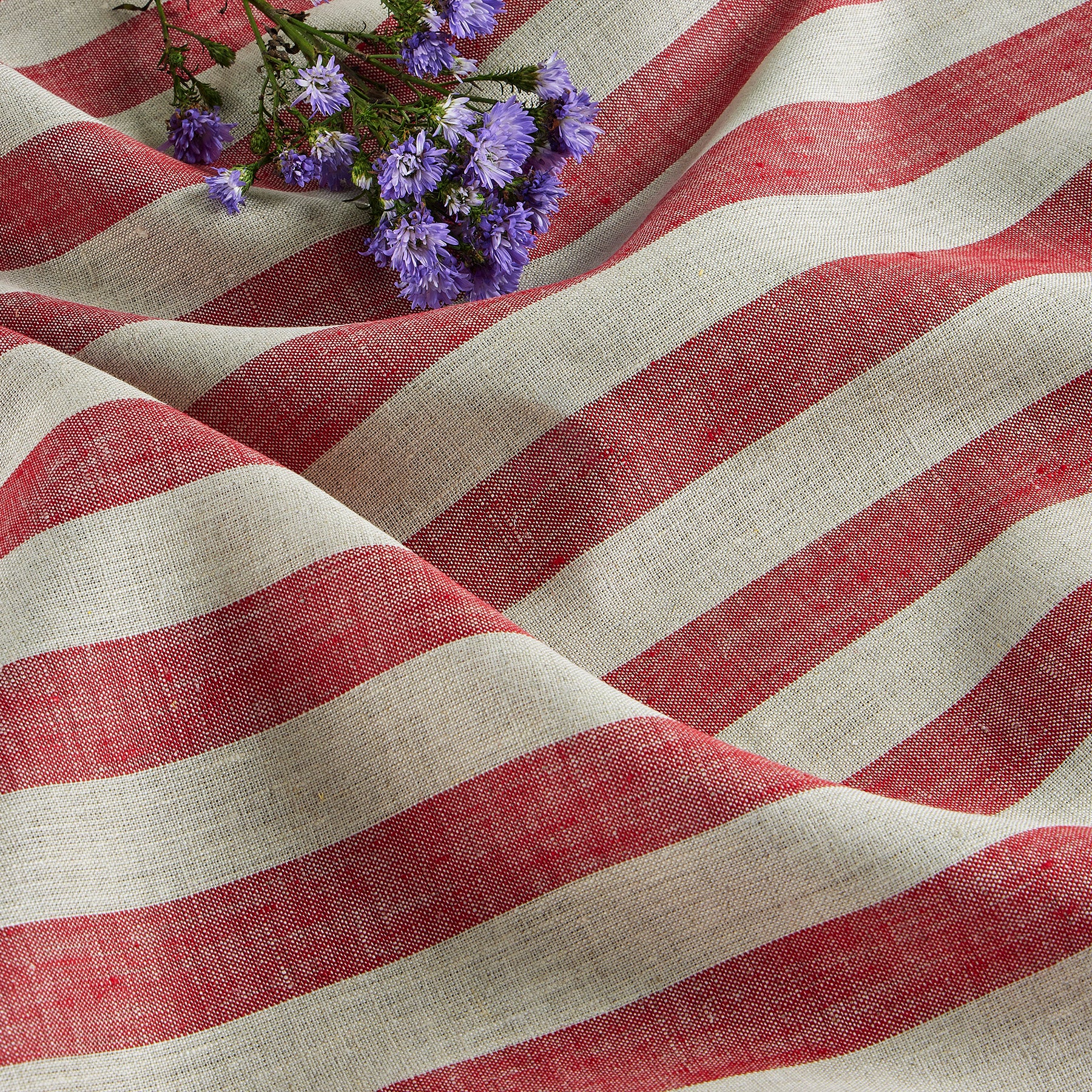 Sorrento Striped Tablecloth - Waterproof & Wrinkle-Free Table Cover for Dining Room, Kitchen, and Outdoor Picnics