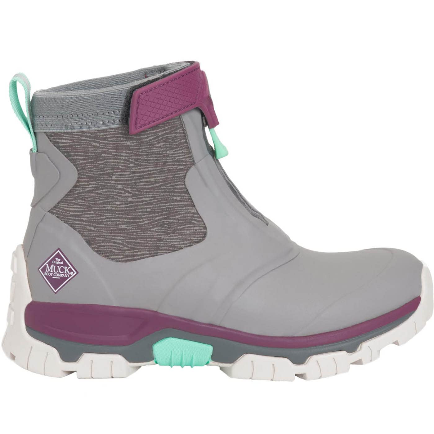 MUCK Women's Apex Zip High-Performance Waterproof Short Ankle Rubber Hiking Boots - Lightweight & Durable for Outdoor Adventures, Hunting, and Farm Work