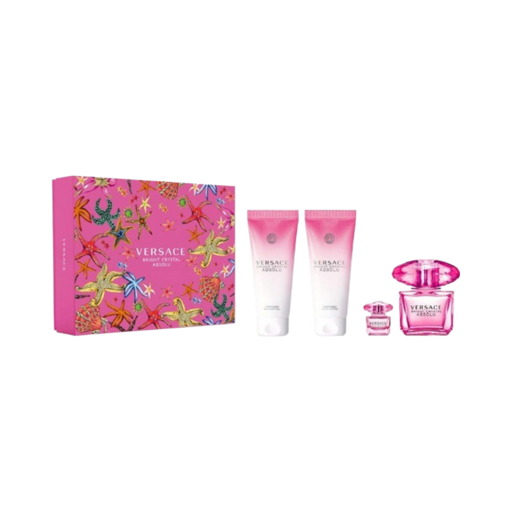 Bright Crystal Absolu 4 Piece Eau De Parfum Gift Set - 90ml Floral Fragrance for Women | Perfect for Date Night, Special Occasions & Everyday Luxury