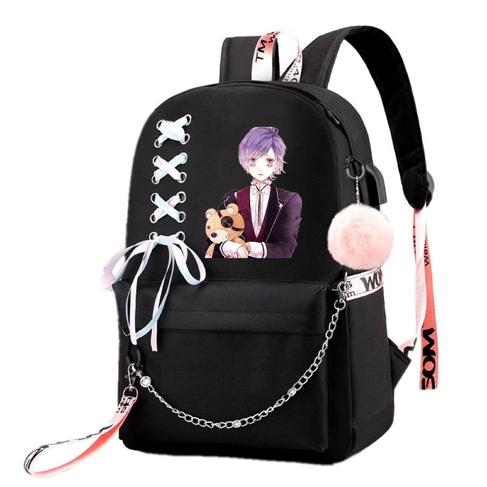 ISaikoy Anime Diabolik Lovers Backpack - Stylish Satchel Bookbag for School, College & Travel | Water-Resistant Laptop Shoulder Bag for Men & Women | Perfect for Cosplay, Conventions & Daily Use