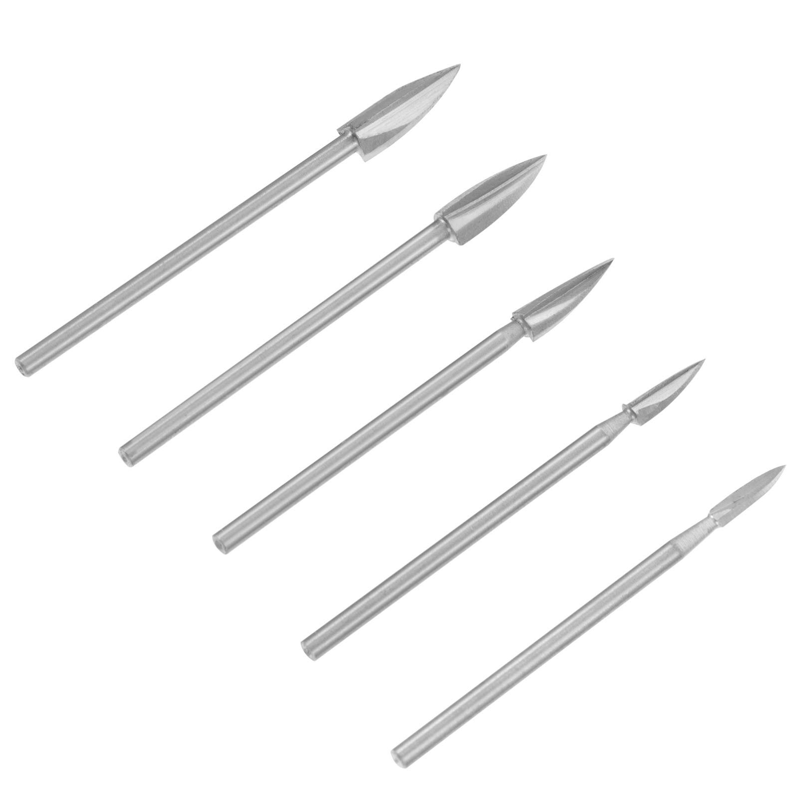DOITOOL 5pcs Tungsten Steel Engraving Drill Bits Set - High Speed Rotary Tool Accessories for Wood Carving, Metal Engraving & DIY Woodworking Projects | Perfect for Dremel, Jewelry Making & Crafting