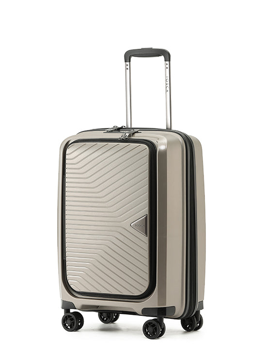 Tosca TCA100 20A 20-Inch Small Space Suitcase with Spinner Wheels and Champagne Finish - Perfect for Carry-On Travel & Compact Storage