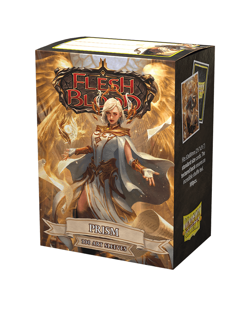 Dragon Shield Flesh and Blood Prism Brushed Art Card Sleeves - Standard Size (100 Pack) - Premium Protection for TCG, MTG, and Collectible Card Games