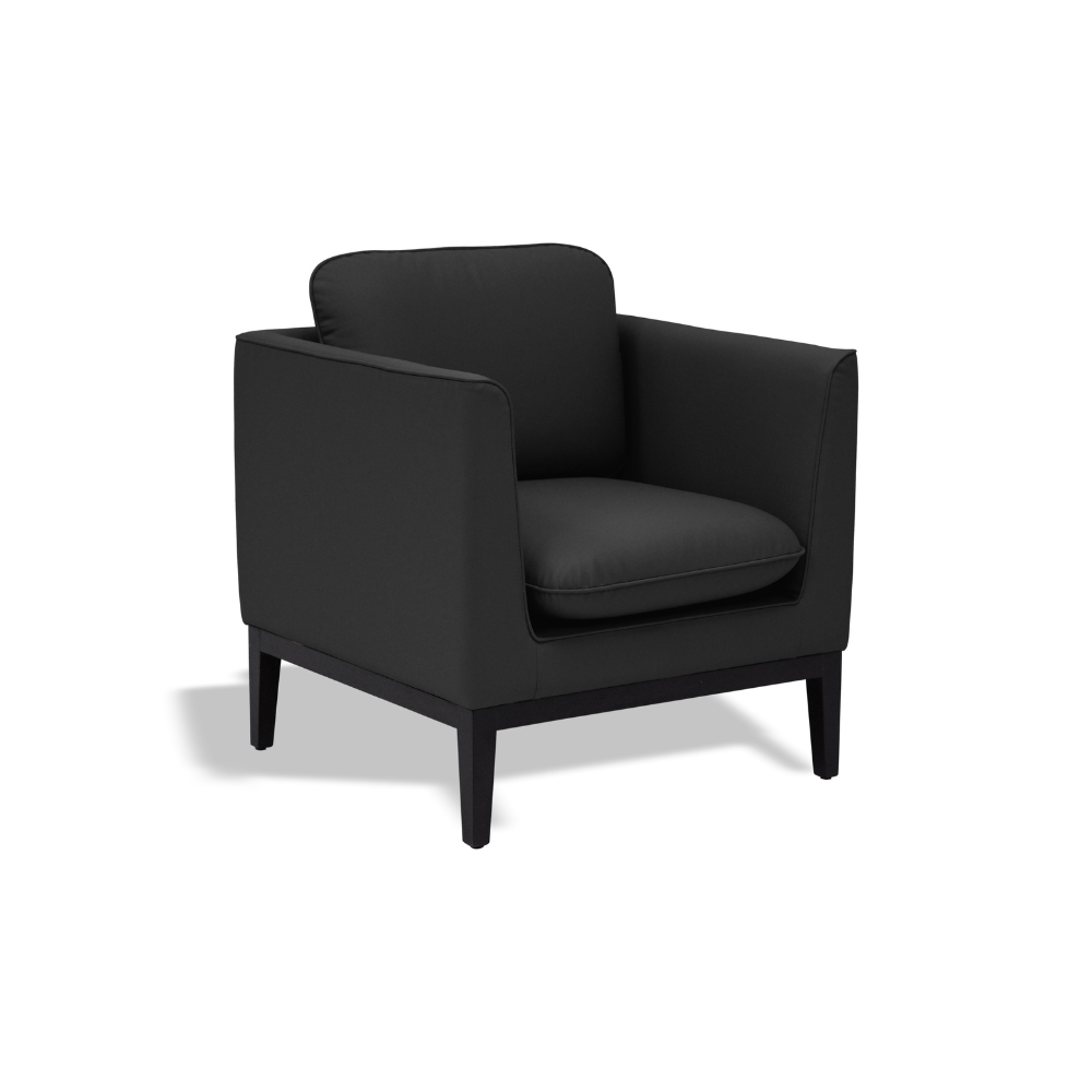 Fontana Armchair - Modern Accent Chair for Living Room, Bedroom & Office - Stylish Upholstered Lounge Chair with Wooden Legs - Perfect for Relaxing, Reading & Decor