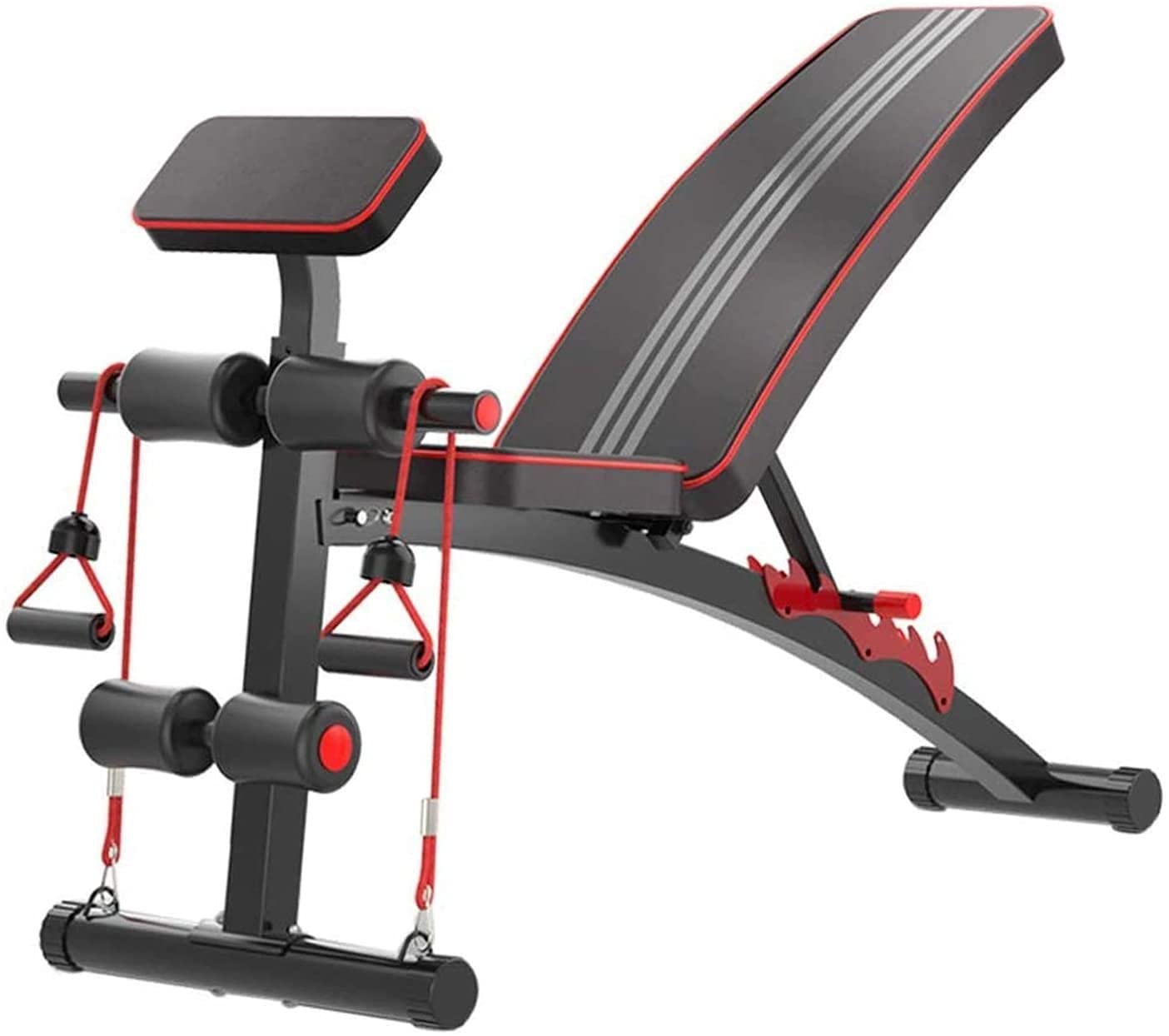 Adjustable Weight Bench for Full Body Workout - Foldable Home Gym Strength Training Bench Press for Men & Women - Perfect for Squats, Dumbbell Exercises & Strength Training (Black)
