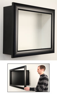 Stylish SUPER WIDE FACE Metal Shadowbox Swing Frames - 3-Layer Deep Display Case for Collectibles, Photos & Memorabilia | Perfect for Wall Decor, Home Office, and Gift Presentations