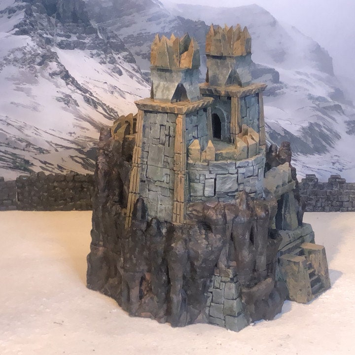 Underdark Keep - Dark Elf Tower Terrain for DnD & Tabletop RPG Scenes - Perfect for Dungeon Crawls & Fantasy Battles