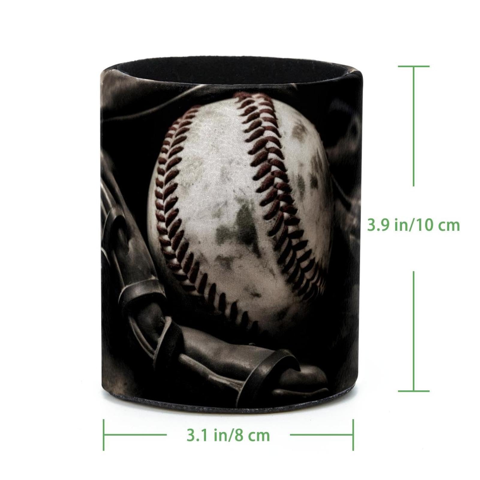 Baseball Pattern Pen Holder & Makeup Brush Organizer - Stylish Desk Pencil Cup for Office, School, and Makeup Vanity | Perfect Gift for Baseball Fans & Stationery Lovers