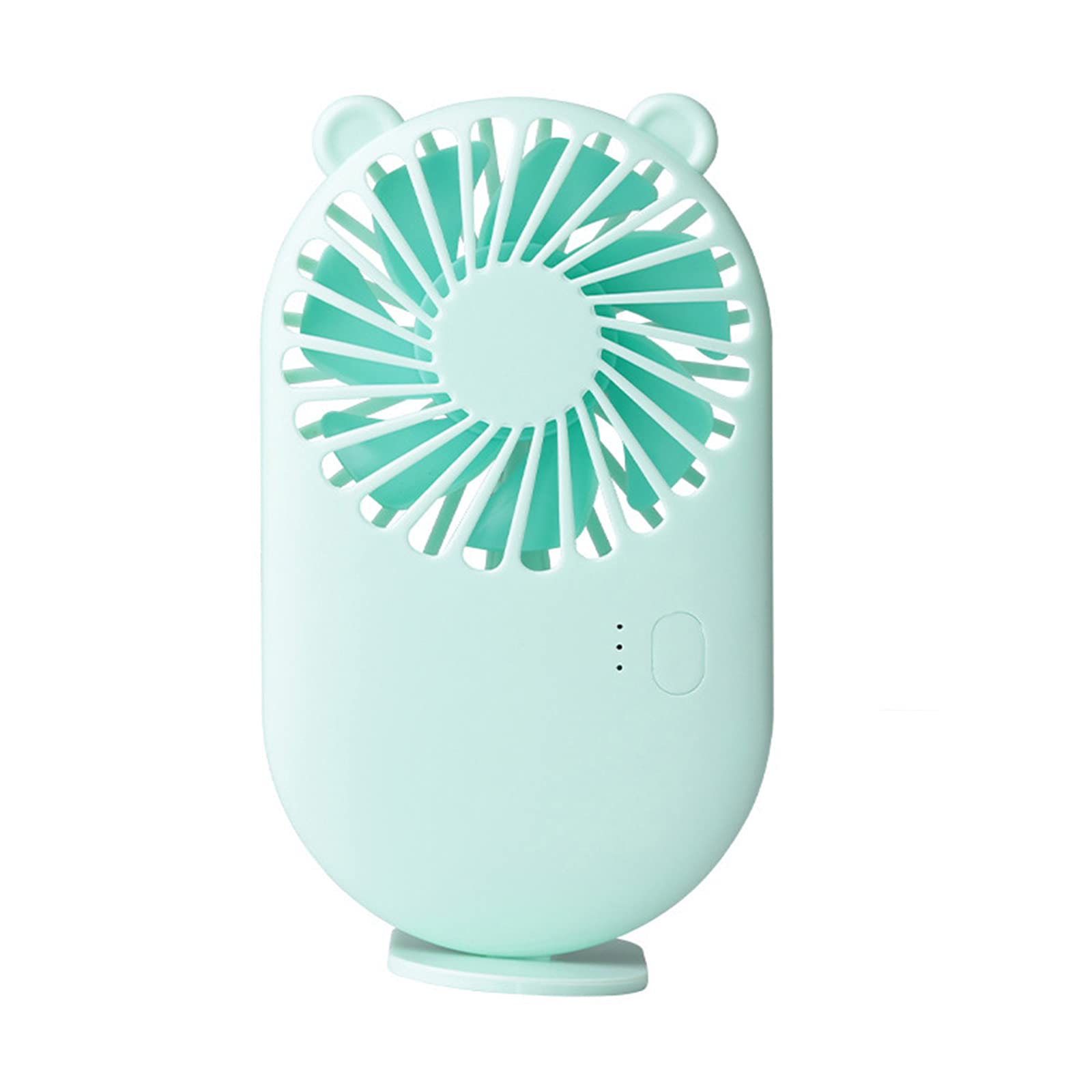 YUERR Portable Mini Handheld Fan - USB Rechargeable 3-Speed Adjustable Personal Cooling Fan for Home, Office & Travel | Quiet Table Desk Fan for Kids, Women & Men | Cute Green Cat Design | Perfect for Indoor Use, Outdoor Activities & Hot Weather