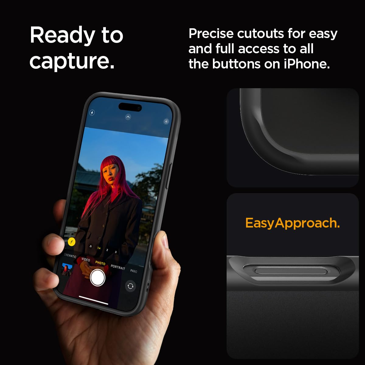 Spigen Ultra Hybrid Case for iPhone 16 Pro Max - Frost Black | Shockproof & Scratch-Resistant Protective Cover | Perfect for Work, Travel & Outdoor Activities