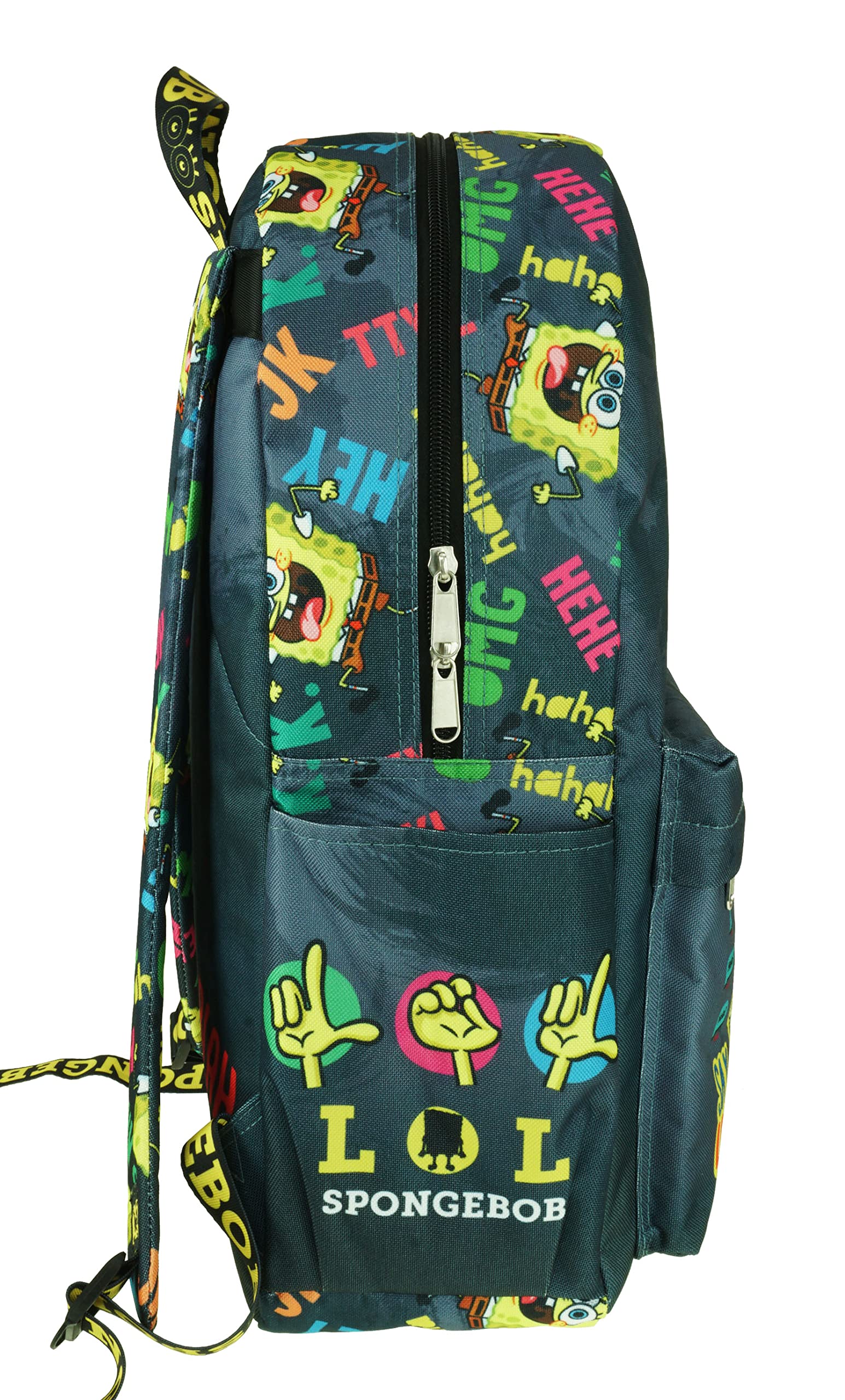 **SpongeBob Backpack with Laptop Compartment - Durable School, Travel & Work Backpack for Kids & Adults - Black (A22222-SB) - Perfect for College, Commuting & Outdoor Adventures**