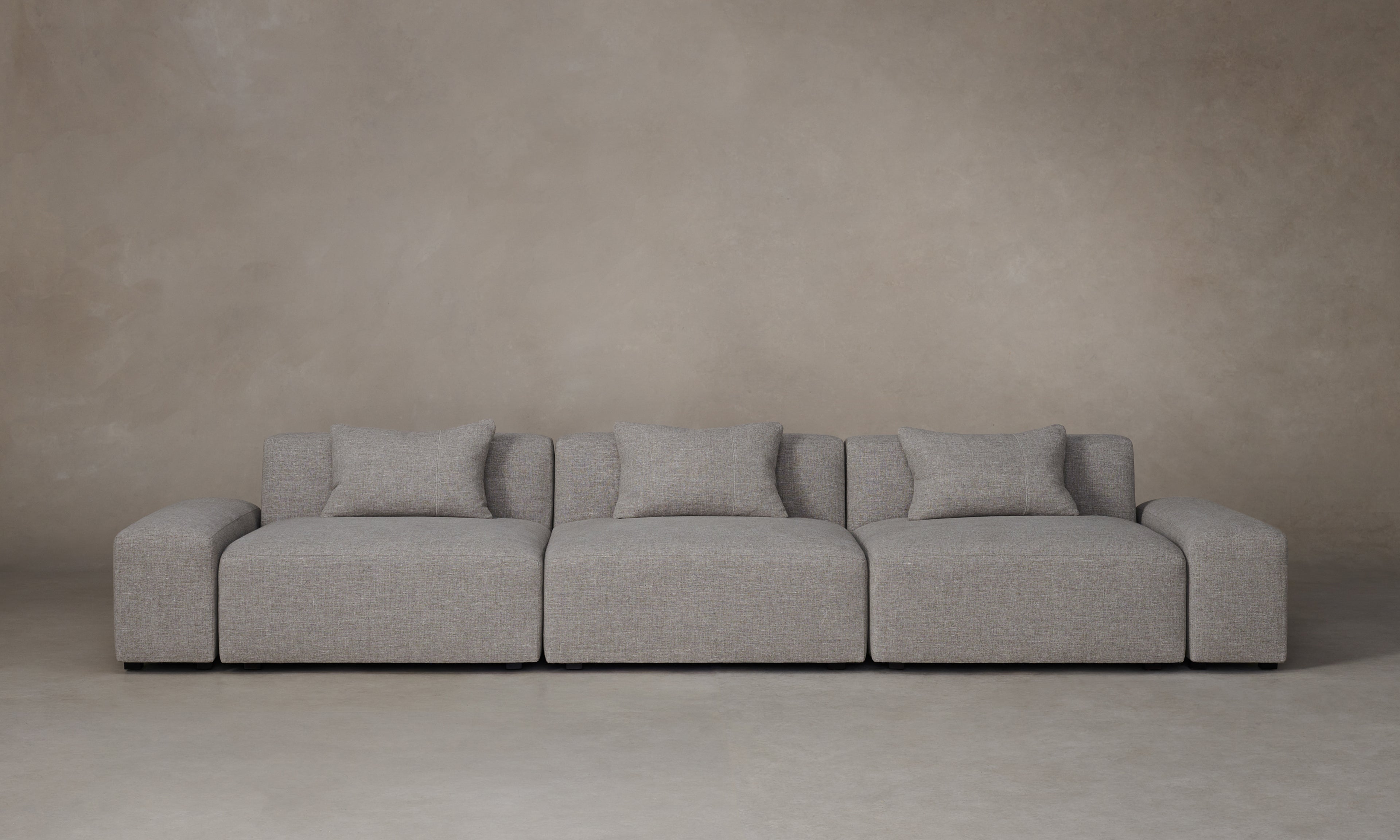 The Breuer Modular Sofa - Heritage Belgian Linen in Agate | Modern Living Room Furniture for Small Spaces & Apartments