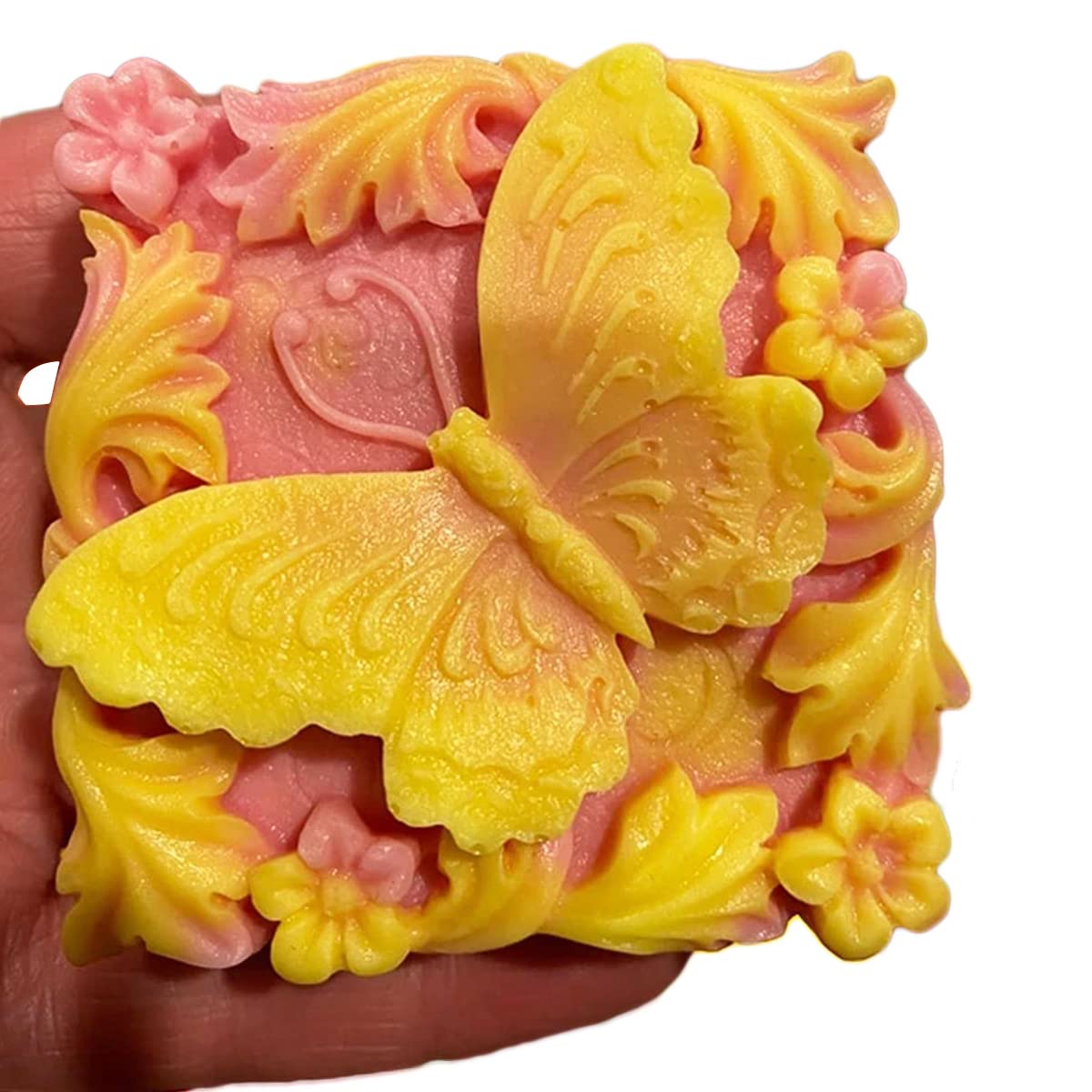 2 Pcs Butterfly Flower Soap Mold - 3D Silicone Mold for DIY Handmade Soaps, Bath Bombs, Lotion Bars, Candles - Perfect for Home Spa, Wedding Favors, and Gift Making