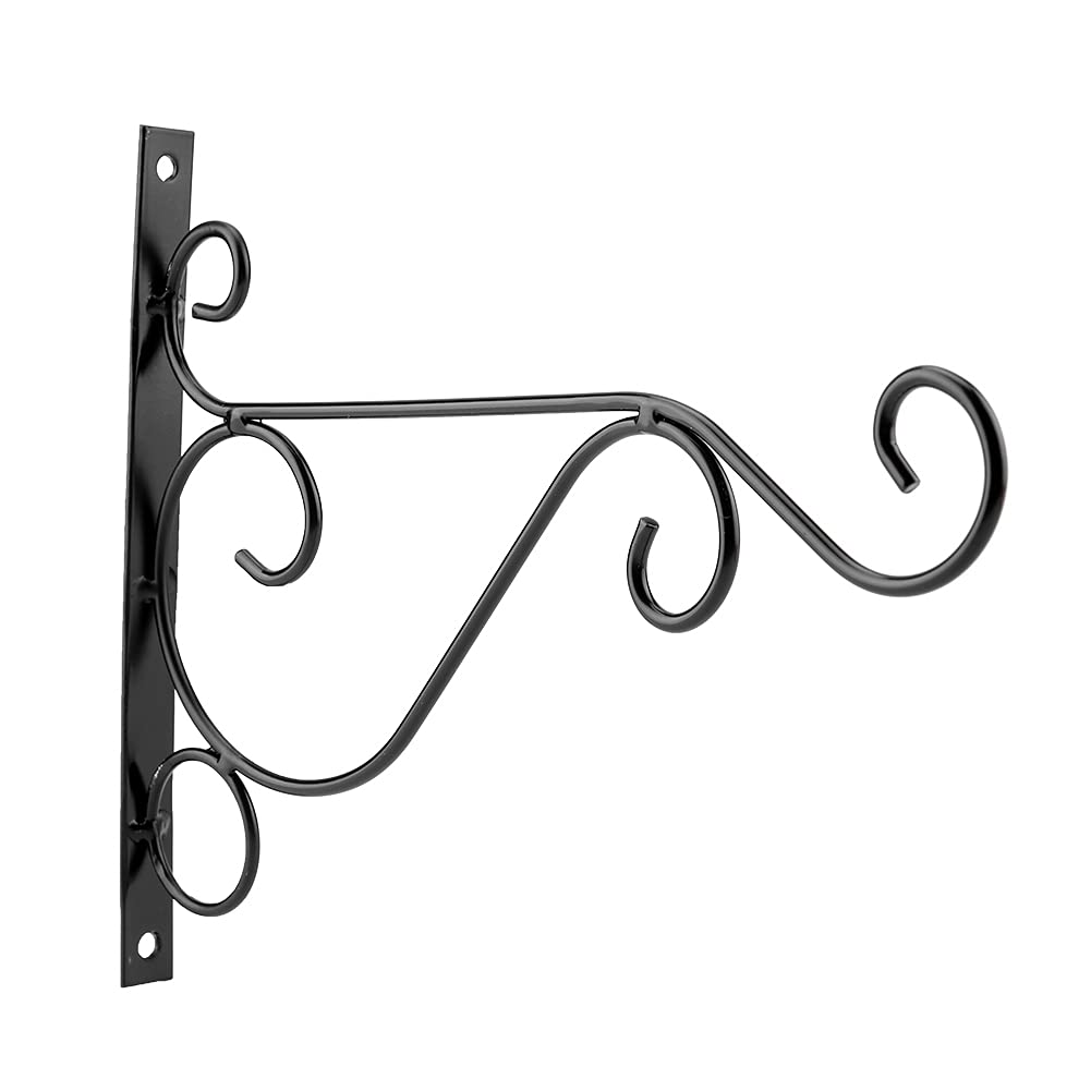 Black Plant Hanger - Decorative Wall Mounted Flower Bracket for Spider Plants, Wind Chimes & Home Decor | Perfect for Indoor Gardens, Porch Decor & Boho Style Living Spaces