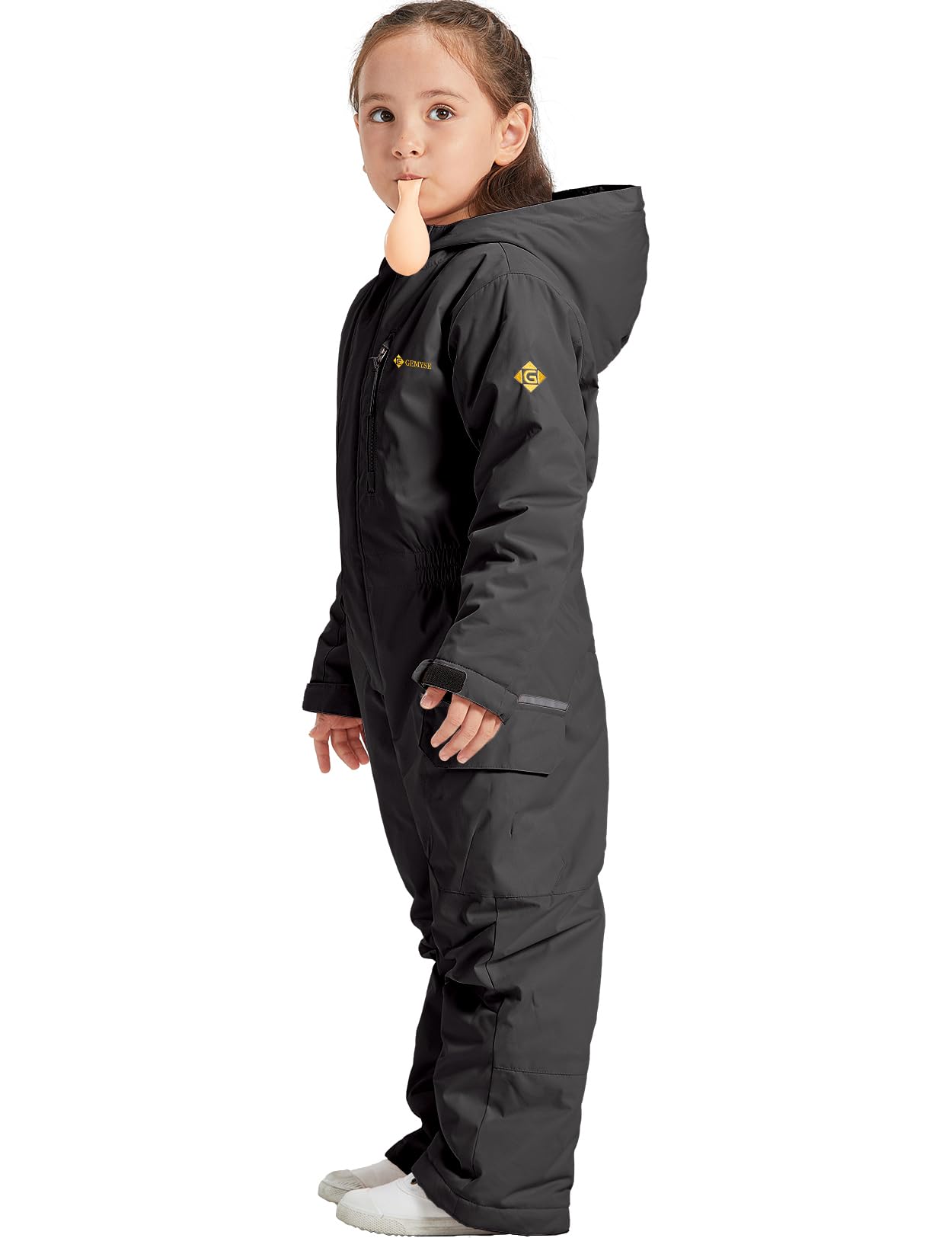 GEMYSE Kids One-Piece Ski Suit - Waterproof Winter Snowsuit for Boys & Girls - Warm Snowboarding Jumpsuit for Outdoor Activities - Perfect for Skiing, Snow Play & Cold Weather Adventures