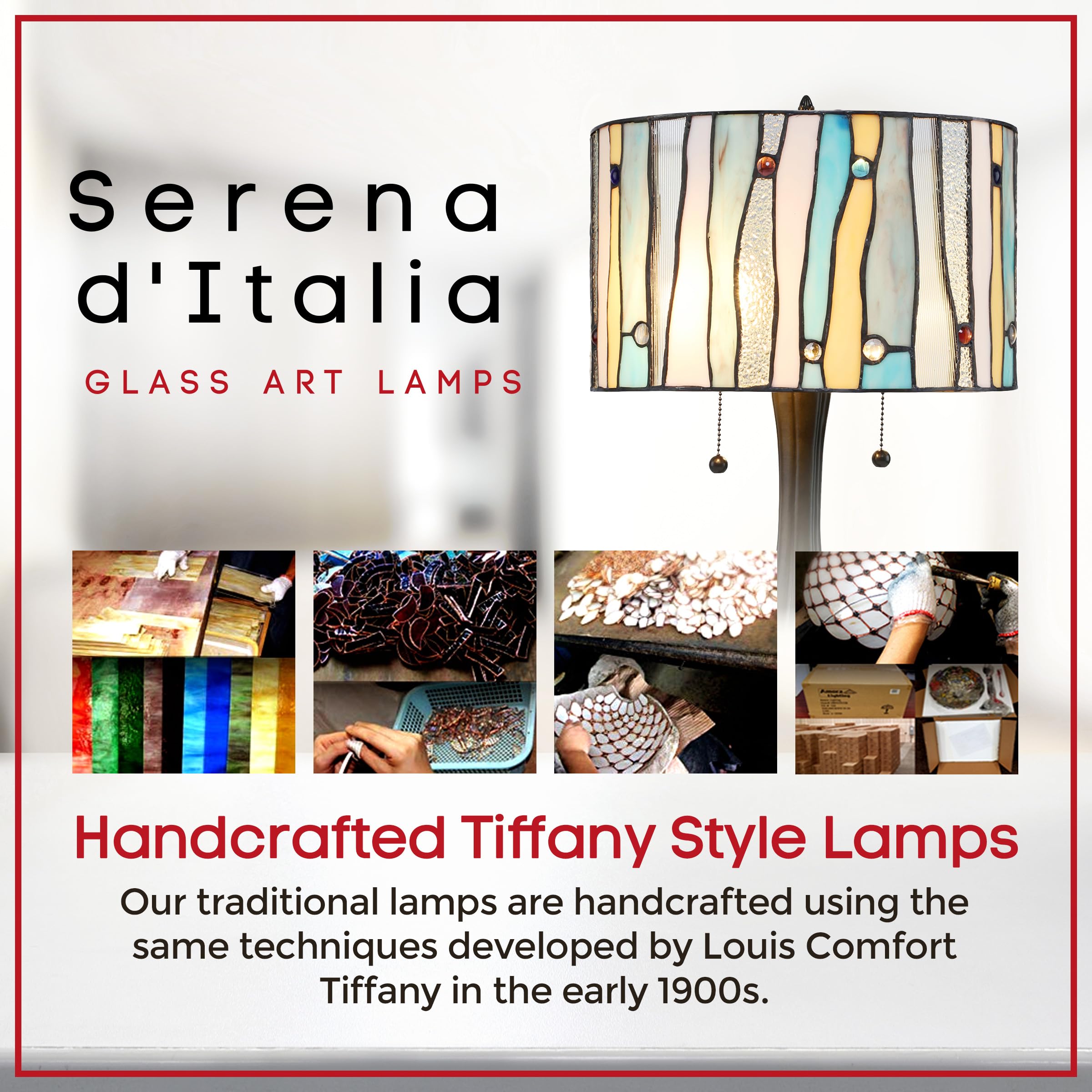 Serena D'italia Tiffany Style Table Lamp - 20.5