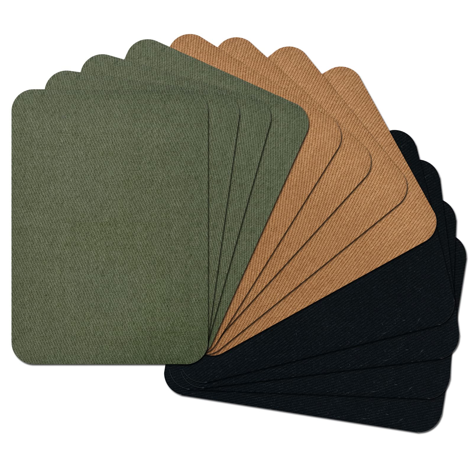 12-Pack Heavy Duty Iron-On Fabric Repair Patches for Clothing - 3