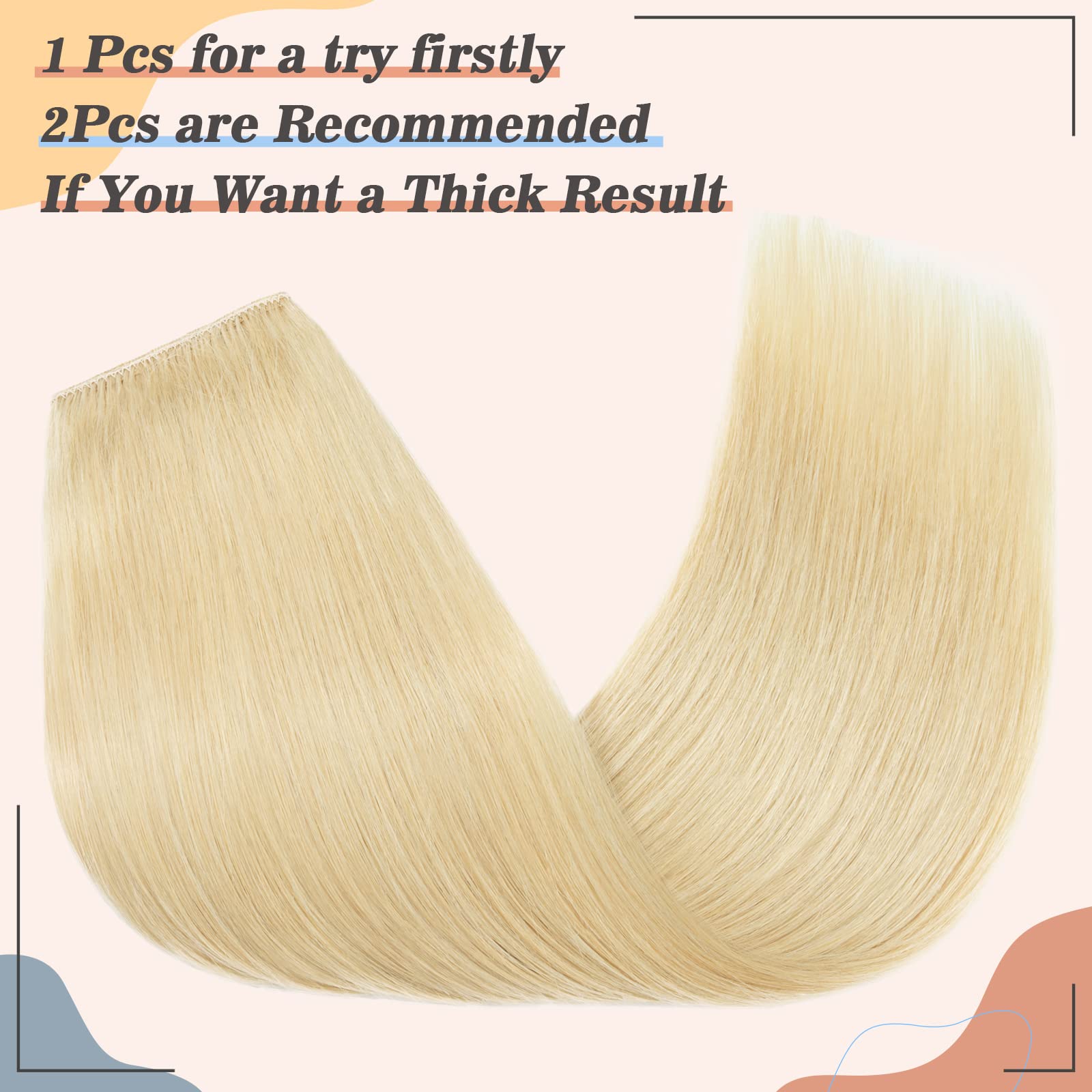 S-noilite 100% Real Human Hair Clip-in Extensions - 22
