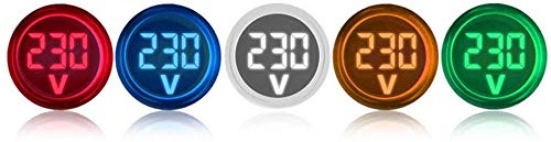 Teper RAVB Metar 001 Digital SMD Display Volt Meter - 60-500V AC Voltage Tester with Big Digit Display & 22mm LED (Atom Blue) - Perfect for Home, Industrial & Automotive Electrical Testing (Pack of 1)