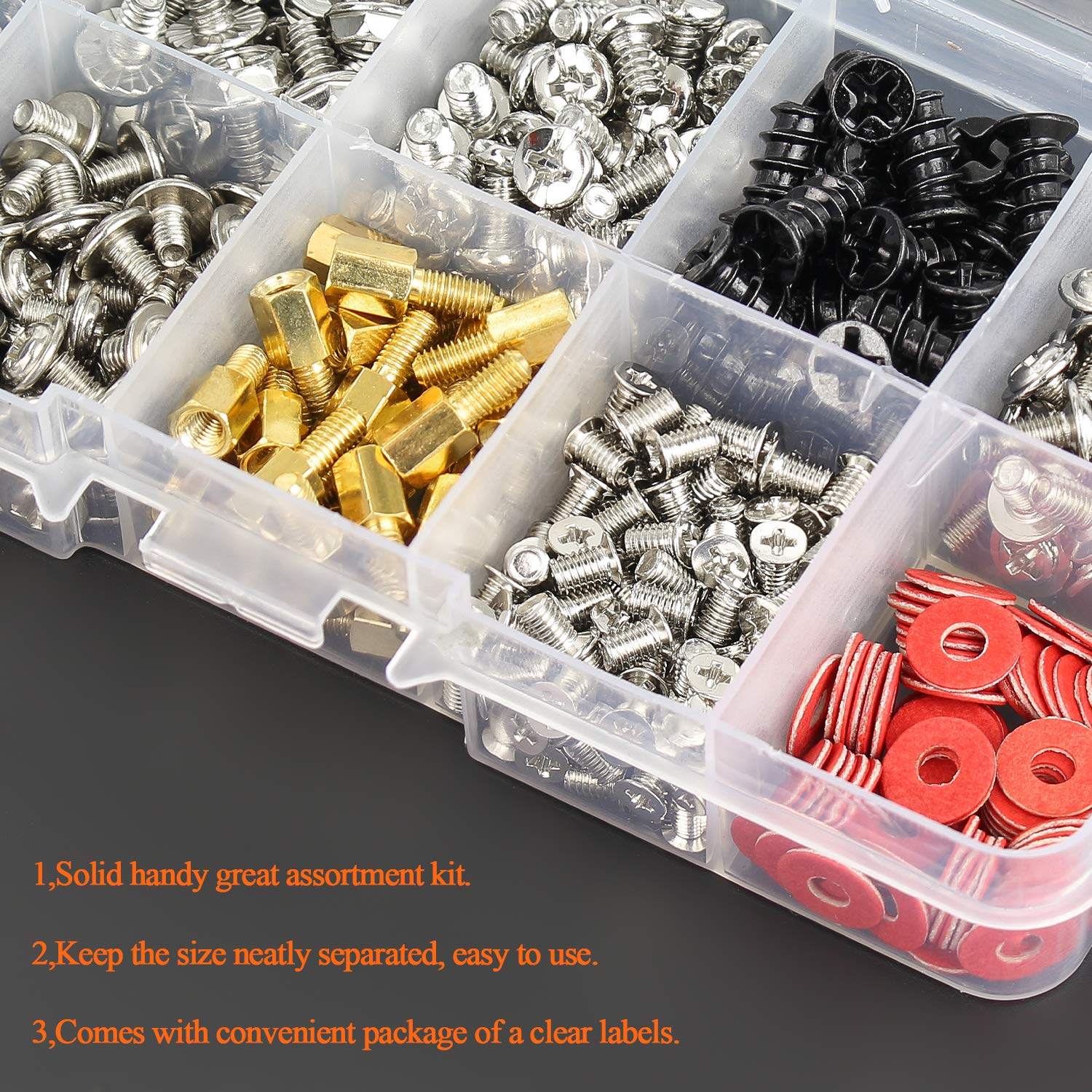 420-Piece Computer Standoffs & Screws Assortment Kit - M3/M4/M5 Nylon & Metal Spacers for 2.5