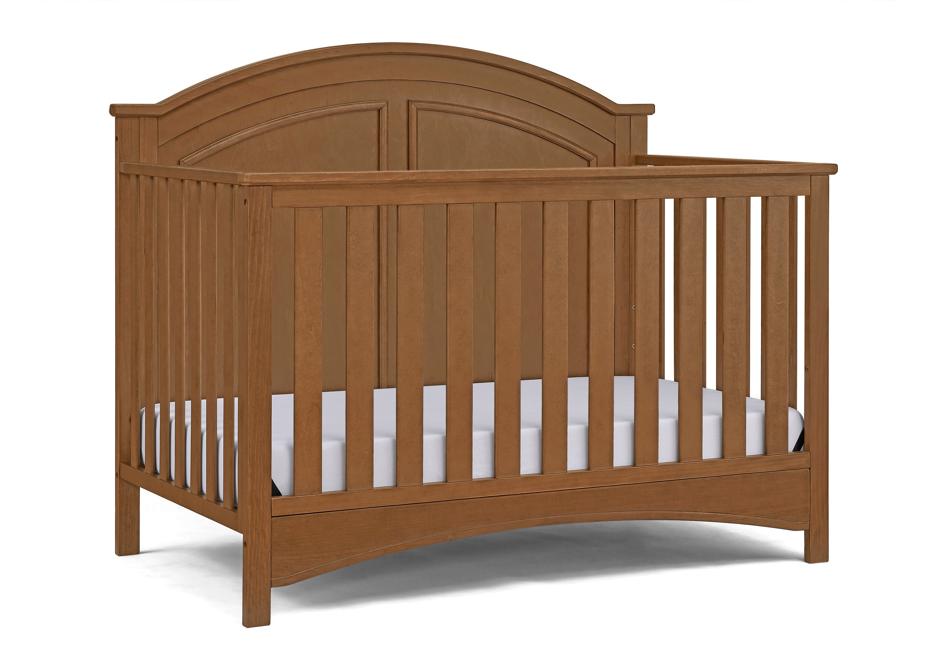 Perry 6-in-1 Convertible Baby Crib - Toddler Bed, Daybed & Full-Size Bed - Safe & Durable Nursery Furniture for Newborn to Adult - Perfect for Baby Rooms, Daycare Centers & Guest Bedrooms