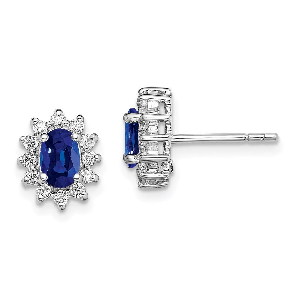 Elegant Sterling Silver Cubic Zirconia & Synthetic Blue Sapphire Earrings for Women - Perfect for Weddings, Parties & Special Occasions