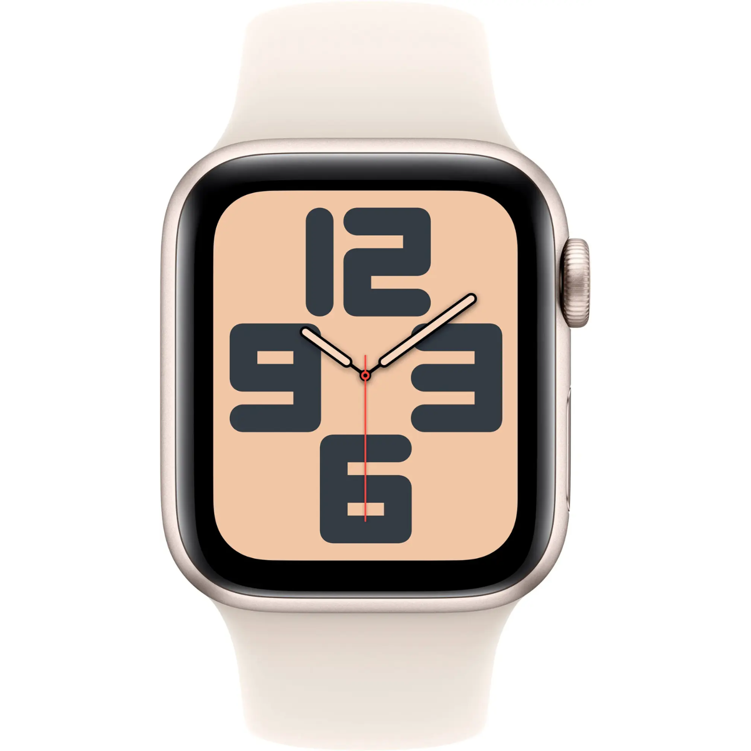 Apple Watch SE 2nd Generation 2024 (GPS) 40mm Starlight Aluminum Case with Starlight Sport Band S/M - Perfect for Fitness Tracking & Everyday Wear