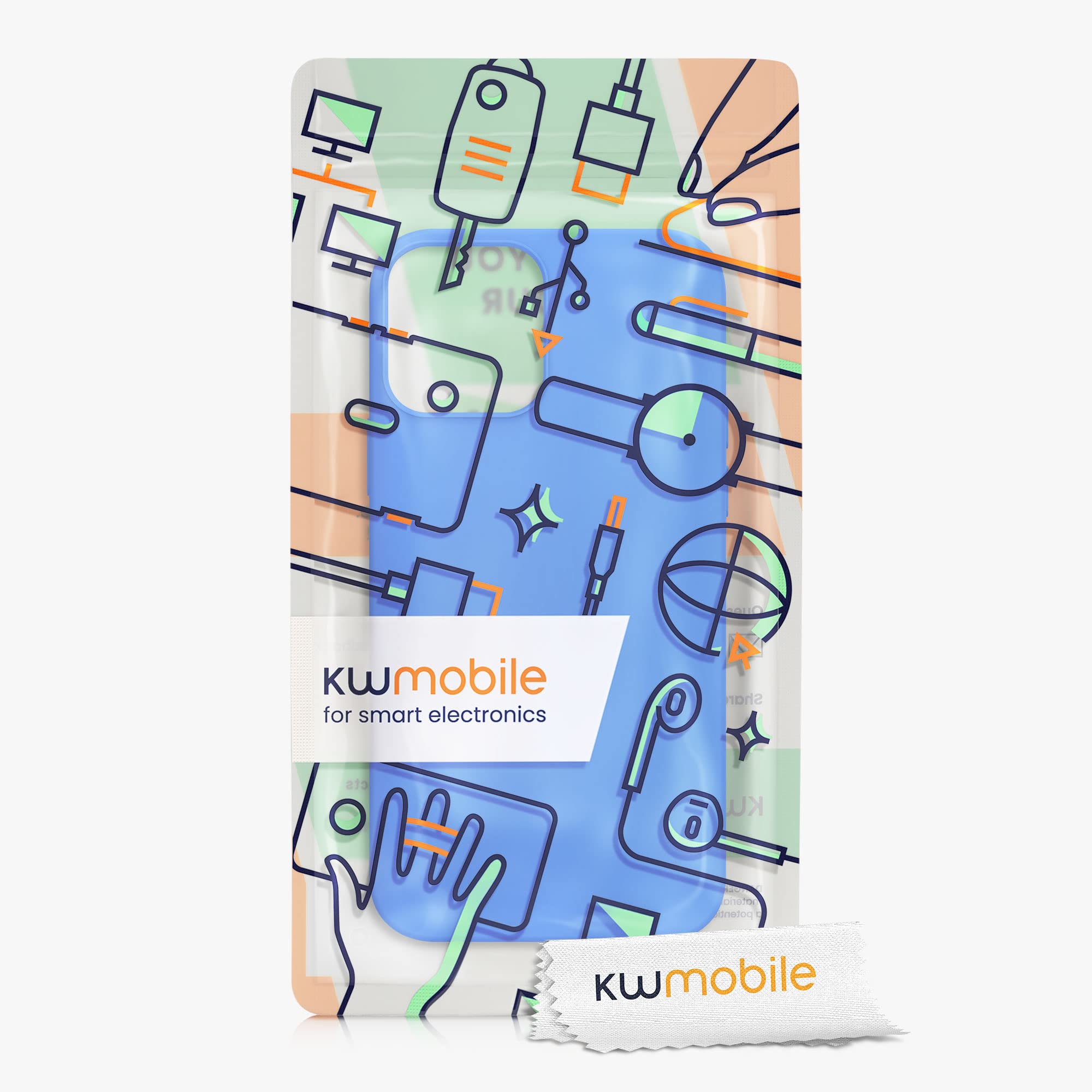 kwmobile Premium TPU Silicone Case for Apple iPhone 12 Pro Max - Soft Protective Phone Cover in Sea Breeze Color - Slim Fit Shockproof Case for Everyday Use, Work & Travel