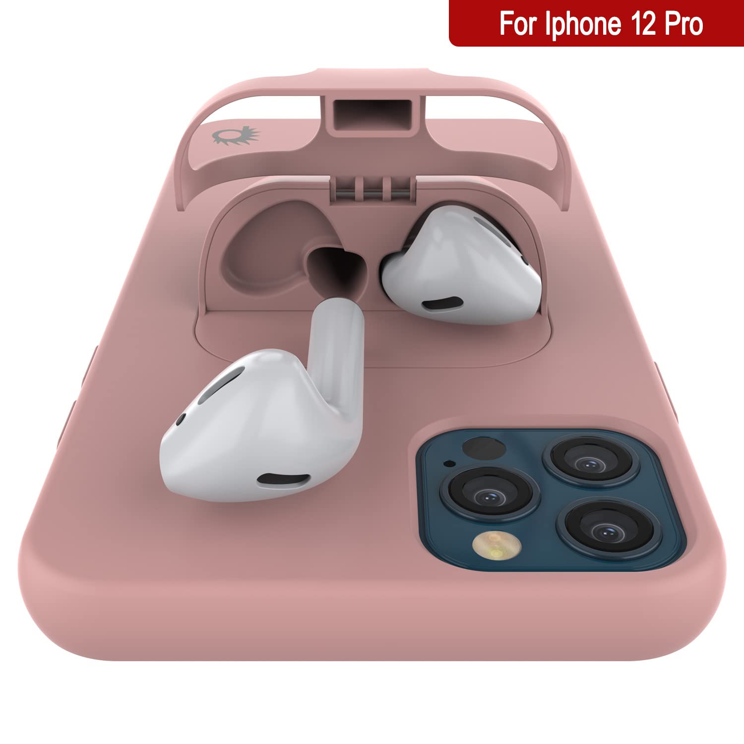 PunkCase Slim 2-in-1 iPhone 12 Pro Case with AirPods Holder (6.1