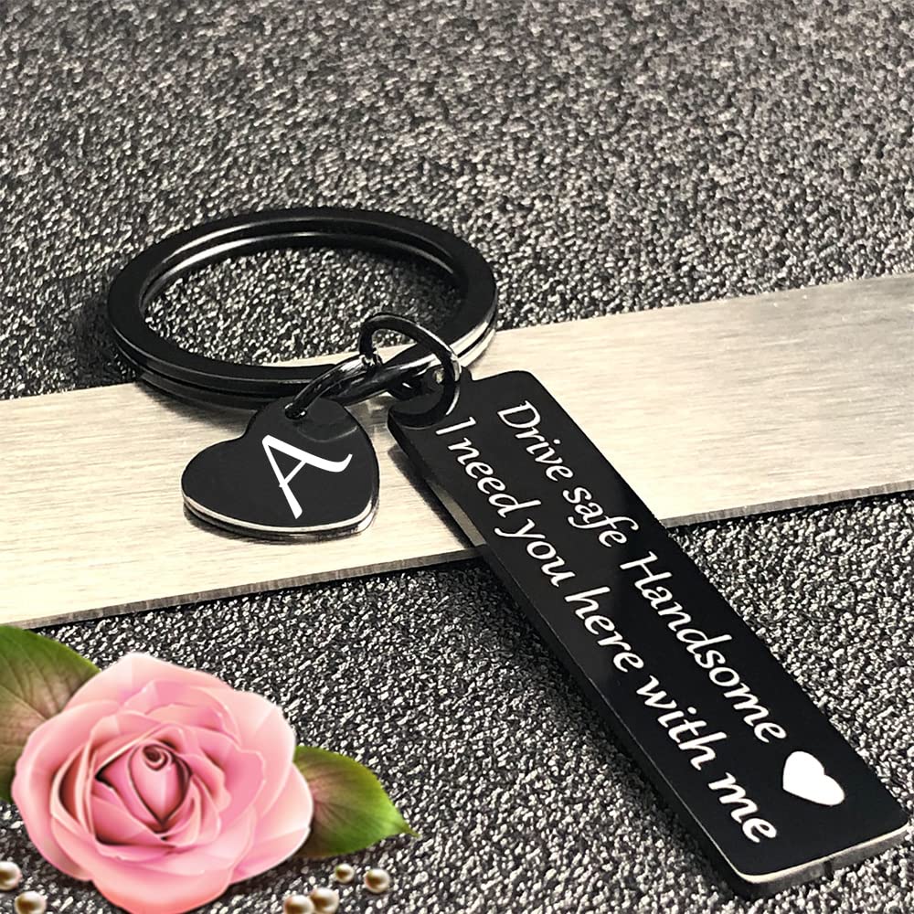Drive Safe Keychain for Men - Thoughtful Gift for Boyfriend, Husband on Valentine's Day, Anniversary & Christmas - Car Safety Accessory for Daily Commute & Road Trips